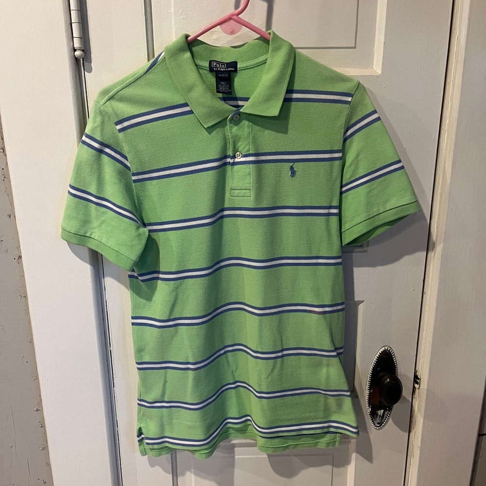 Polo by Ralph Lauren short sleeve shirt in Boys XL, green, blue and whit…
